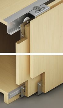 Hafele Slido F-Line41 50A комплект 2 двери нижний профиль в торец, 402.54.000