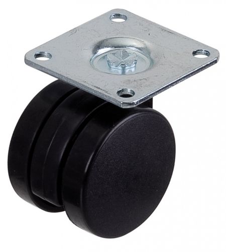 Hafele Двойной мебельная ролик без стопора 60мм, в упаковке - 4шт, 660.09.321