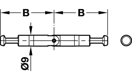 Двойной угловой болт  для Hafele MAXIFIX, сталь