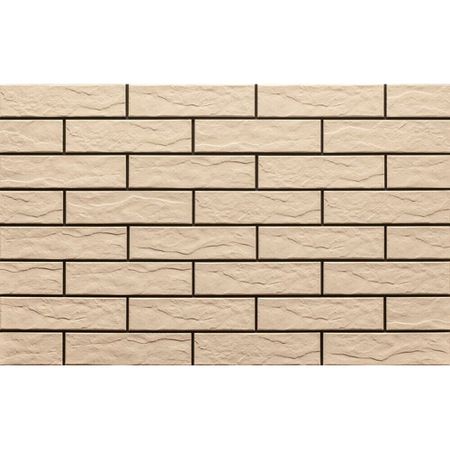 Клинкерная плитка для фасада Cerrad Elewacja rustiko krem (32 шт.= 0,5 кв.м) бежевая 245х65х6,5 мм