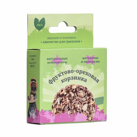 Лакомства MR.Crisper Лакомство для грызунов: Фруктово-Ореховая корзинка (40 г)