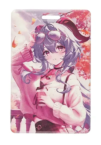 Чехол для карточек вертикальный Аниме Девушка с кофе (ДК2023-445)