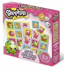 Настольная игра, Оригами, Shopkins 2в1 Лото, Домино 02811
