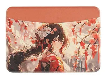 Чехол для карточек горизонтальный Аниме Девушка с цветами в волосах (ДКГ2023-136)