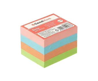 Блок-куб 60*50*40 цветной, проклеенный, инд.уп., GoodMark