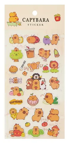 Наклейки Капибара (LRW-002) (упаковка) Bookvalno