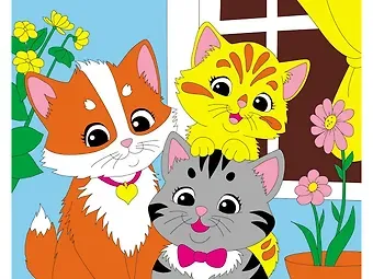 Холст с красками 25х30 см. 