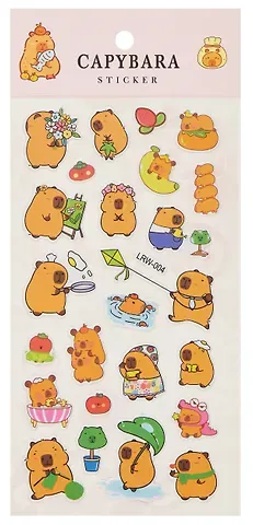 Наклейки Капибара (LRW-004) (упаковка) Bookvalno
