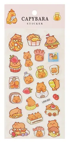 Наклейки Капибара (LRW-003) (упаковка) Bookvalno