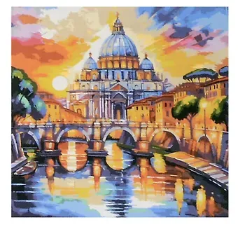 Холст с красками по номерам 