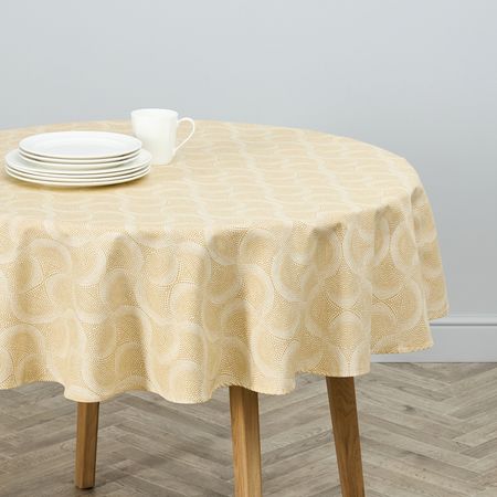 Скатерть круглая Золотое конфетти/Golden confetti