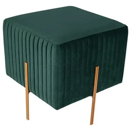 Пуф велюр темно-зеленый 40 x 42 см зелёный мягкий ковёр для гостиной