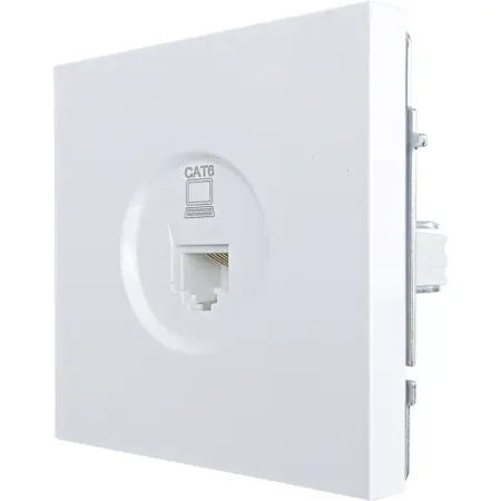 Компьютерная розетка встраиваемая Lezard Zima 140 без заземления цвет белый розетка компьютерная 1 пост lezard leto графит