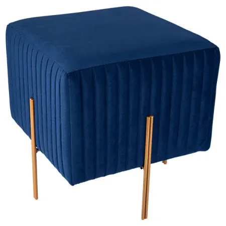 Пуф велюр синий 40 x 42 см кресло кровать boss loft велюр monolit синий