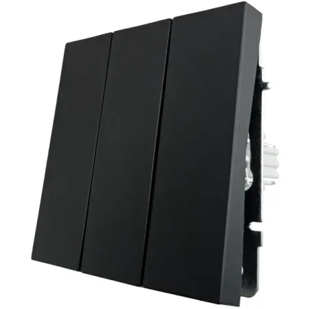 Выключатель встраиваемый Lezard Zima 3 клавиши цвет черный бархат