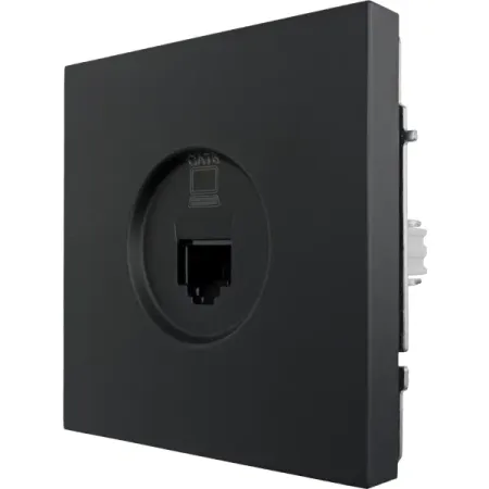 Компьютерная розетка встраиваемая Lezard Zima 140 без заземления цвет черный бархат розетка компьютерная 1 пост lezard leto графит