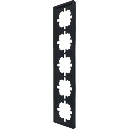 Рамка для розеток и выключателей Lezard Zima 5 постов цвет черный бархат крышки для тактовых выключателей из алюминиевого сплава 5 шт