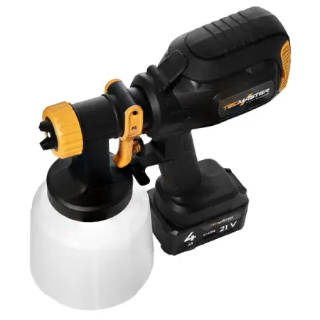 Краскопульт аккумуляторный Tecmaster T1250, 20 В Li-ion 4 Ач, 1 л/мин