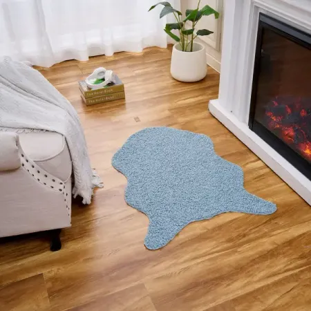 Ковер Teddy 60x90 см полиэстер цвет синий