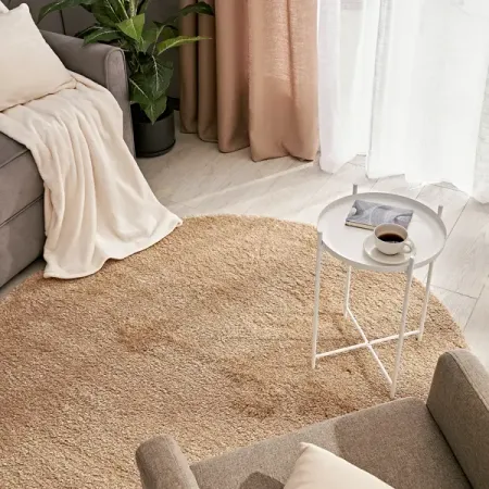 Ковер KREAFORTA Shaggy Bosfor круг ø120 см полипропилен цвет бежевый