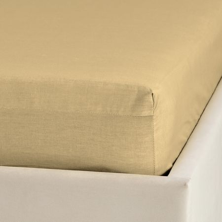 Простыня на резинке Янтарный лист/Amber leaf