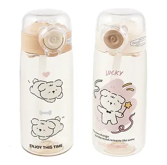 Бутылка Собачка Кawaii (пластик) (600мл) (12-16468-202405-B12) Bookvalno