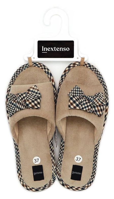 Тапочки женские InExtenso с открытым носом размер 39, 1 шт в ассортименте