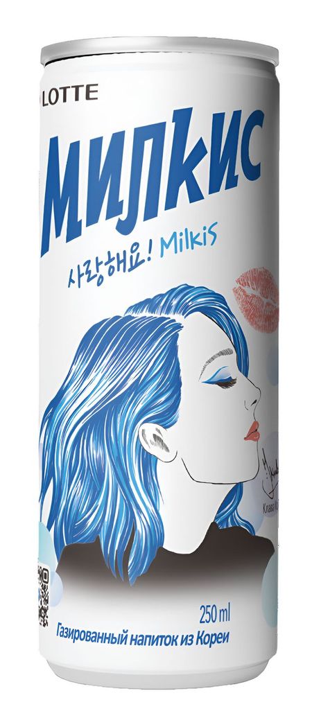 Напиток газированный Lotte Милкис Оригинал Корея, 250 мл