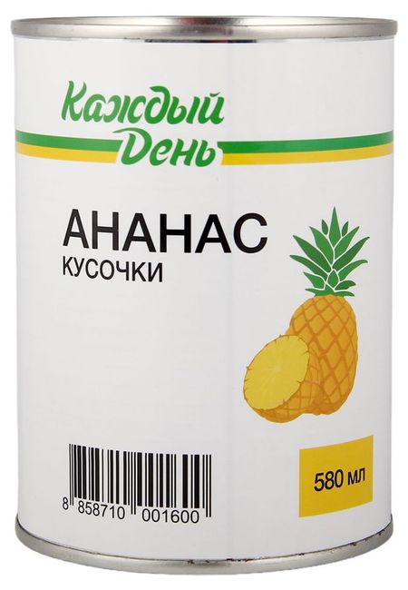 Ананас Каждый день в кусочках Таиланд, 580 мл райан левитт таиланд путеводитель
