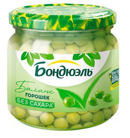 Горошек зеленый Бондюэль, 350 мл