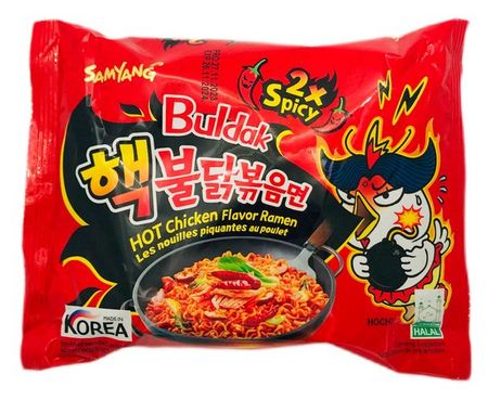 Лапша быстрого приготовления Samyang Buldak очень острая со вкусом курицы Корея, 140 г