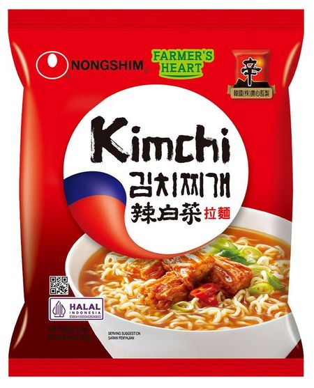 Лапша быстрого приготовления Nongshim Кимчи Рамен Китай, 120 г