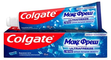 Зубная паста Colgate Макс Фреш Взрывная мята с освежающими кристаллами для свежего дыхания и защиты от кариеса, 100 мл