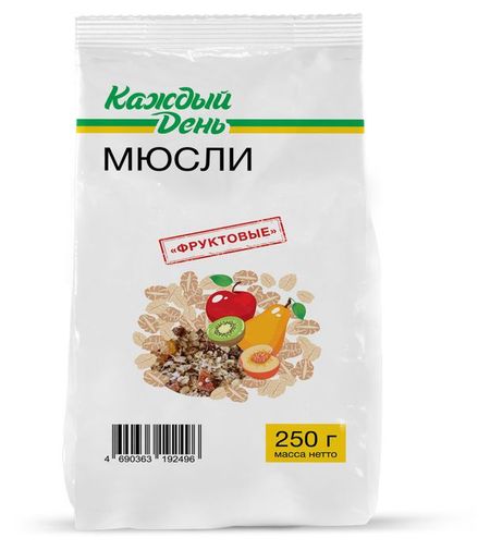 Мюсли Каждый день с фруктами, 250 г