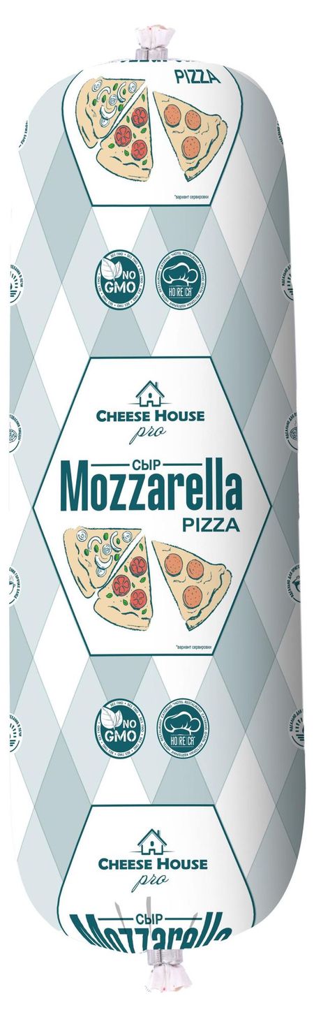Сыр полутвердый Cheese Hause Моцарелла Пицца 40% БЗМЖ батон, ~ 1кг