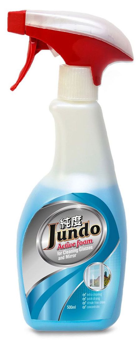 Спрей для мытья стекол и зеркал Jundo Active foam, 500 мл