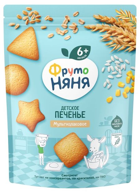 Печенье мультизлаковое ФрутоНяня с 6 мес., 120 г