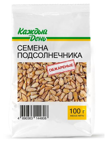 Семена подсолнечника Каждый День обжаренные, 100 г