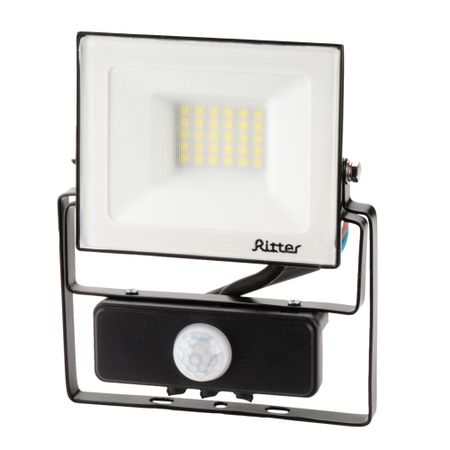 Прожектор светодиодный Ritter Profi 6500К 30 Вт IP65 с датчиком движения черный