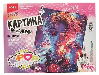 Картина по номерам холст на подрамнике 30*40 см K-POP 