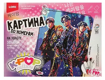 Картина по номерам холст на подрамнике 30*40 см K-POP 