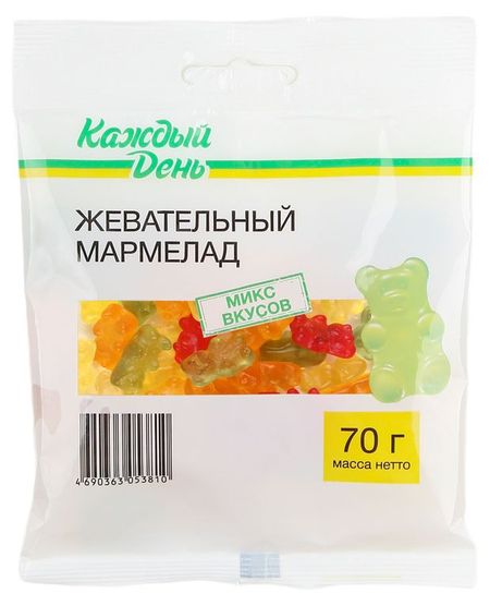 Мармелад жевательный Каждый день Мишки, 70 г мальвина миклош день рождения мишки толи и другие лесные истории