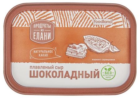 Сыр десертный плавленый Продукты из Елани шоколадный 30% БЗМЖ, 180 г