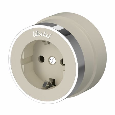 Розетка Werkel накладная слоновая кость (a055930) coswall умная розетка с панелью из стекла