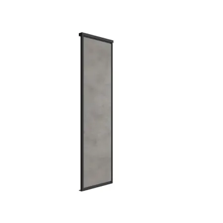 Дверь-купе SPACEO 80.4x225.5 см ЛДСП цвет бетон/черный широкий профиль