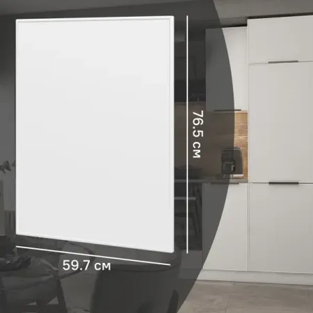 Фасад для кухонного шкафа Инта 59.7x76.5 см Delinia ID МДФ цвет белый фасад витрина кухонного шкафа вельск 39 7x76 5 см delinia id стекло белый