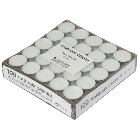 Набор чайных свечей YFC27012 белый 100 шт.
