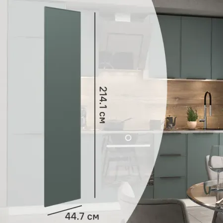 Фасад для кухонного шкафа Инта 44.7x214.1 см Delinia ID МДФ цвет зеленый керамическая ручка kungsphan зелёная