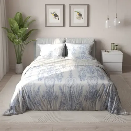 Комплект постельного белья Mona Liza Chalet евро сатин голубой