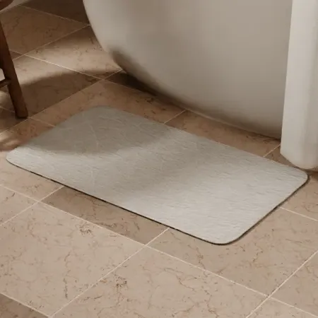 Коврик для ванной Vidage Тропик 50x80 см цвет белый